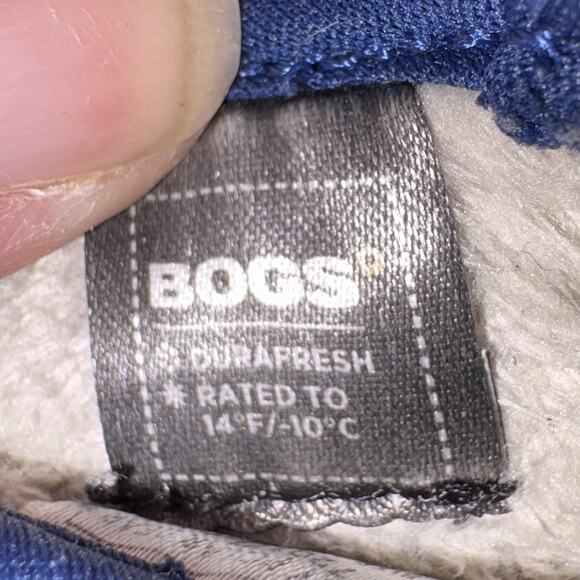 BOGS Wellies Boots Infants Fur Lined Waterproof Wellingtons Navy Polar Bear 7US - Picture 7 of 7